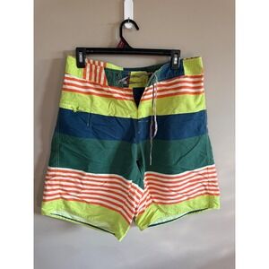 Patagonia Mens Striped Swim Trunks Shorts Size 32 Colorful